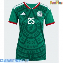 Camisa de time de futebol México Roberto Alvarado #25 Replicas 1º Equipamento Feminina Mundo 2026 Manga Curta